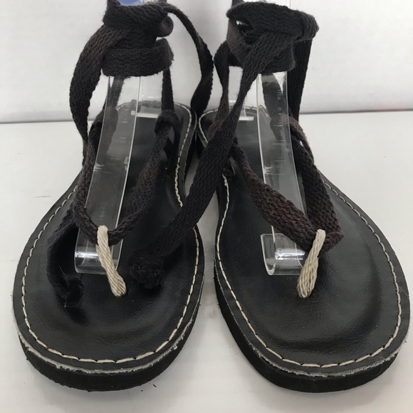 Lace up Gladiator style Sandals
Dark Brown - Picture 3 of 8